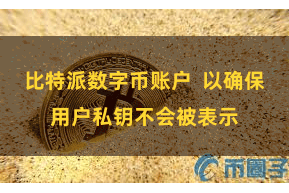 比特派数字币账户  以确保用户私钥不会被表示